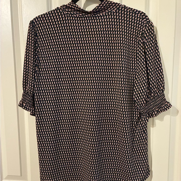 Adrianna Papell Black and White Patterned Blouse - Picture 7 of 8